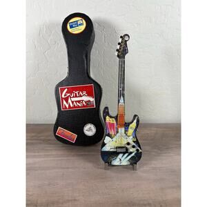 Guitar Mania Mini Fender Stratocaster United Way Rock Roll Hall of Fame‎ EUC